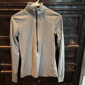Nike Gray Performance Quarter-Zip Hoodie